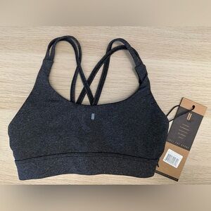 NWT NOBULL Plush Heather Sports Bra - XS - Charcoal Heather